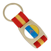 Llavero Cinta Roja Escudo y Bandera de Canarias y España