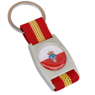 Llavero Cinta Roja Escudo y Bandera de Cantabria y España
