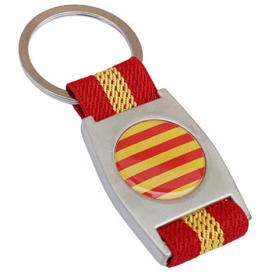 Llavero Cinta Roja Bandera de Cataluña y España