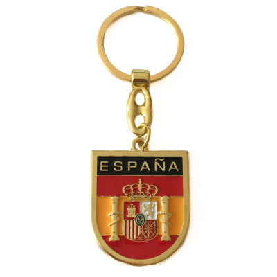 Llavero Metálico Dorado Escudo de España Heráldico