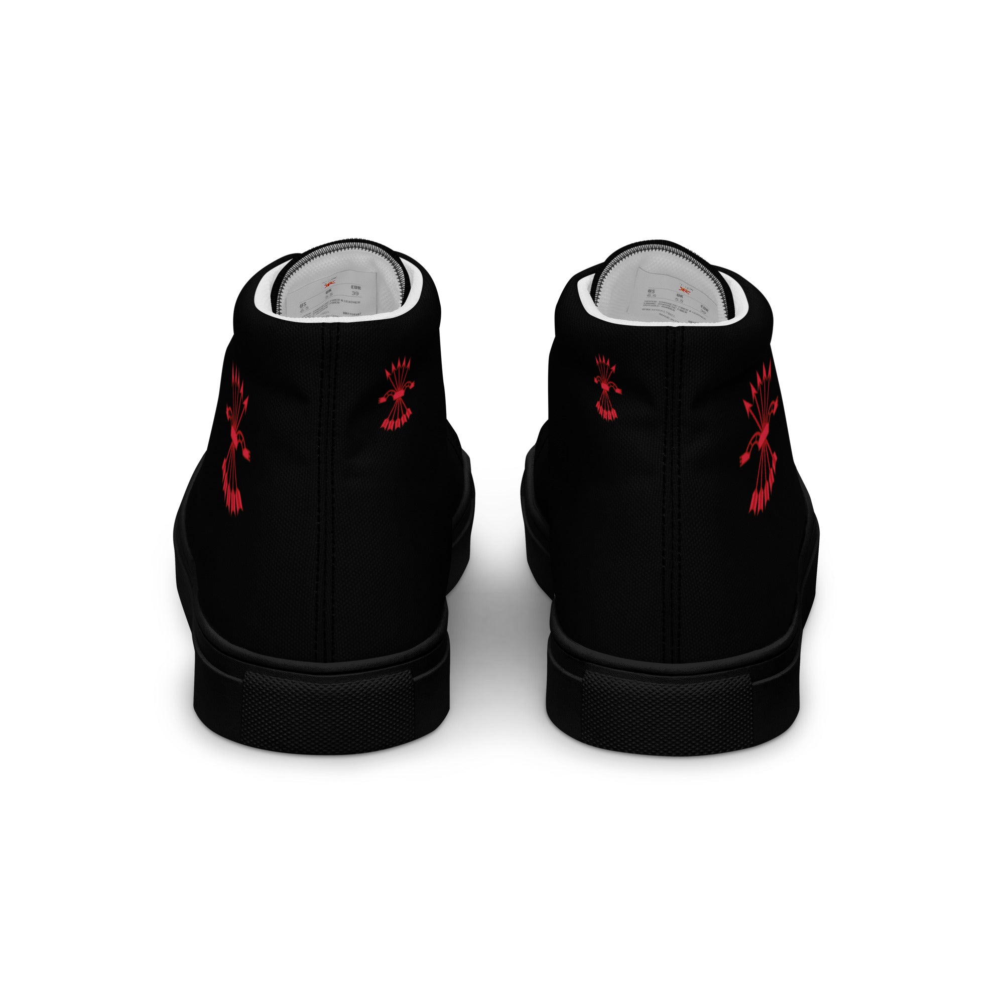 Comprar Zapatillas Falange de lona de caña alta para hombre Bandera España La Flamenca de Borgoña Patricia Muñoz VOX