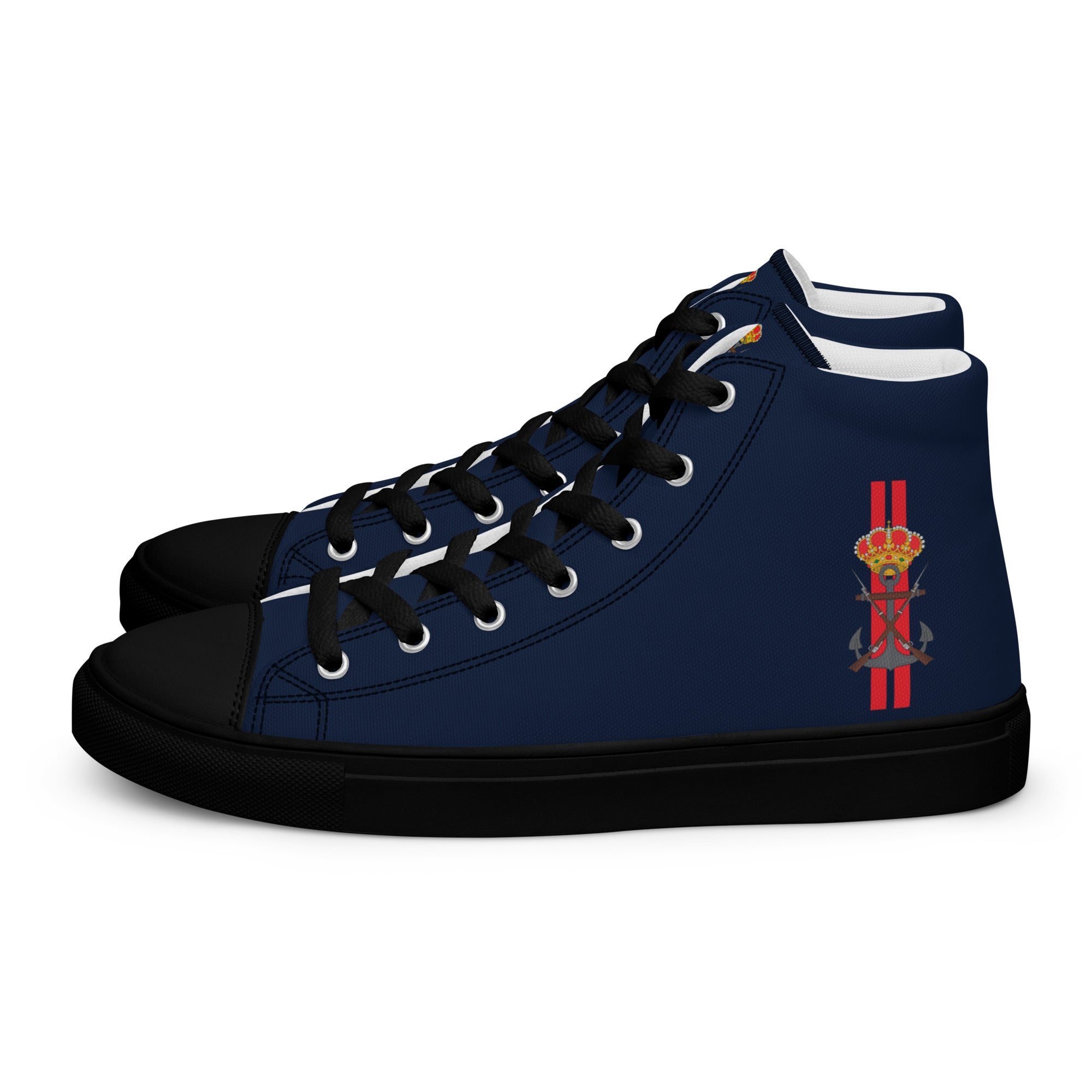 Zapatillas Infantería de Marina de lona de caña alta para hombre - LaFlamencadeBorgoña