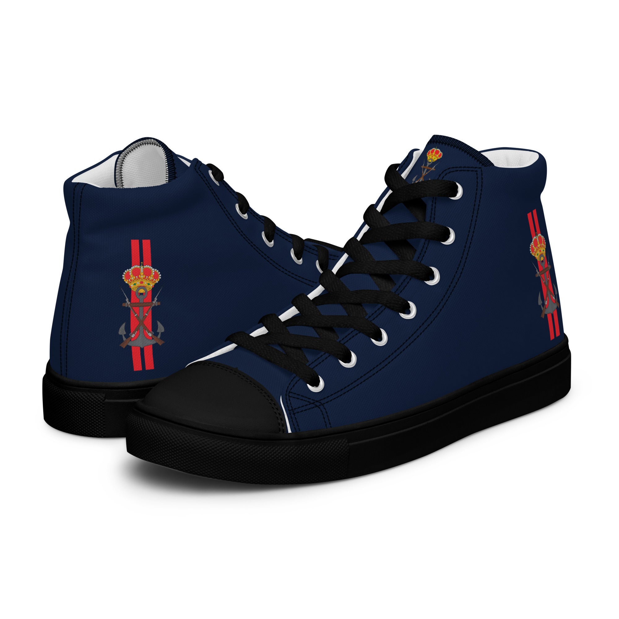 Zapatillas Infantería de Marina de lona de caña alta para hombre - LaFlamencadeBorgoña