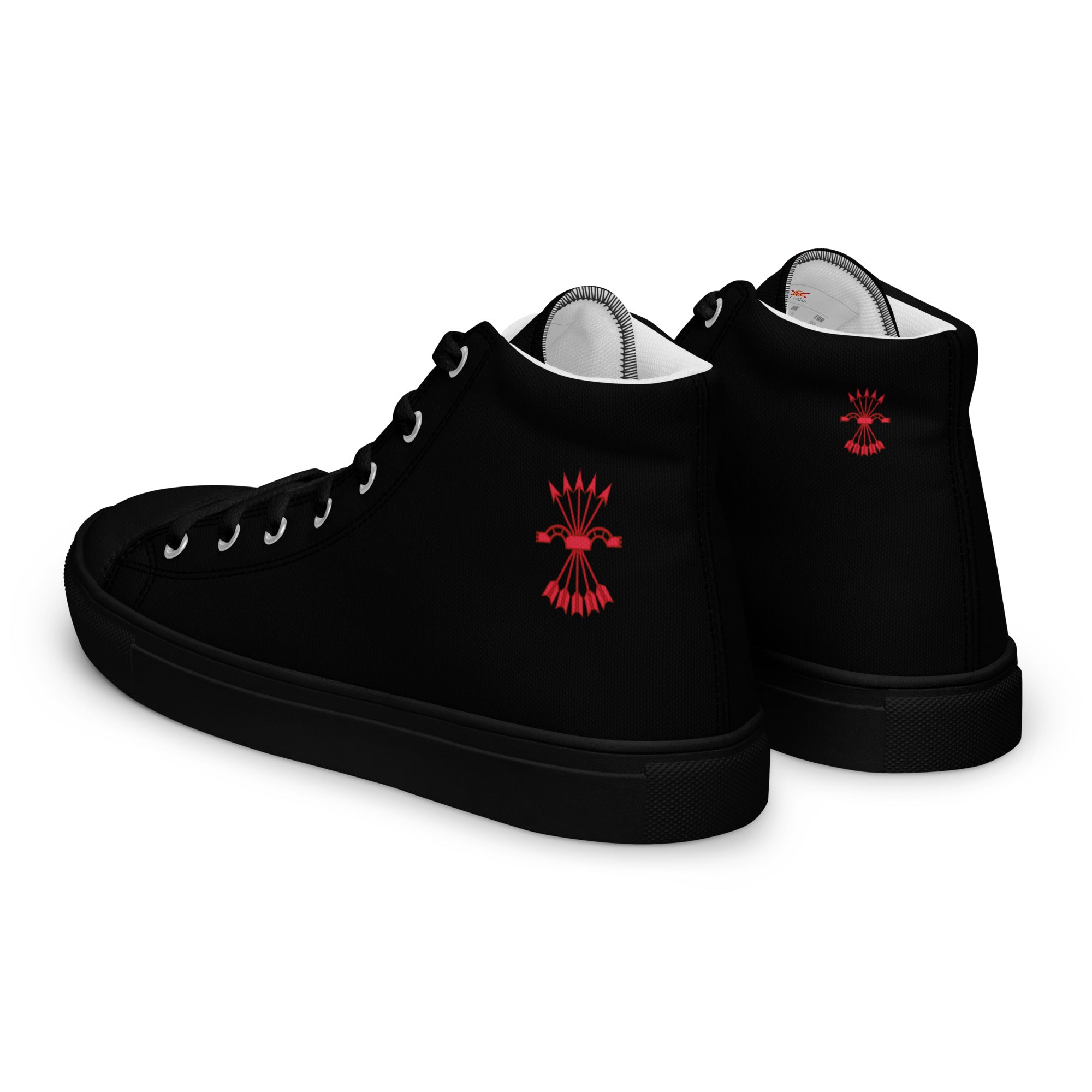 Comprar Zapatillas Falange de lona de caña alta para hombre Bandera España La Flamenca de Borgoña Patricia Muñoz VOX