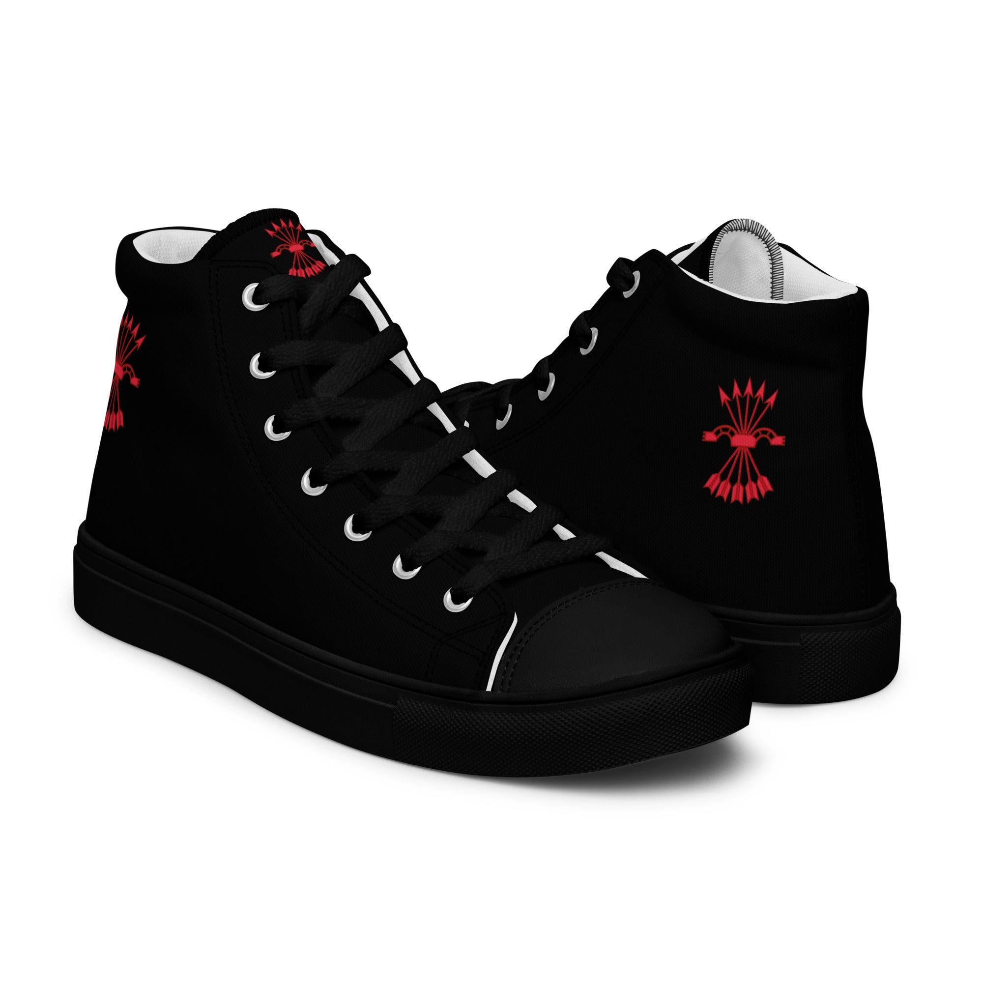 Comprar Zapatillas Falange de lona de caña alta para hombre Bandera España La Flamenca de Borgoña Patricia Muñoz VOX