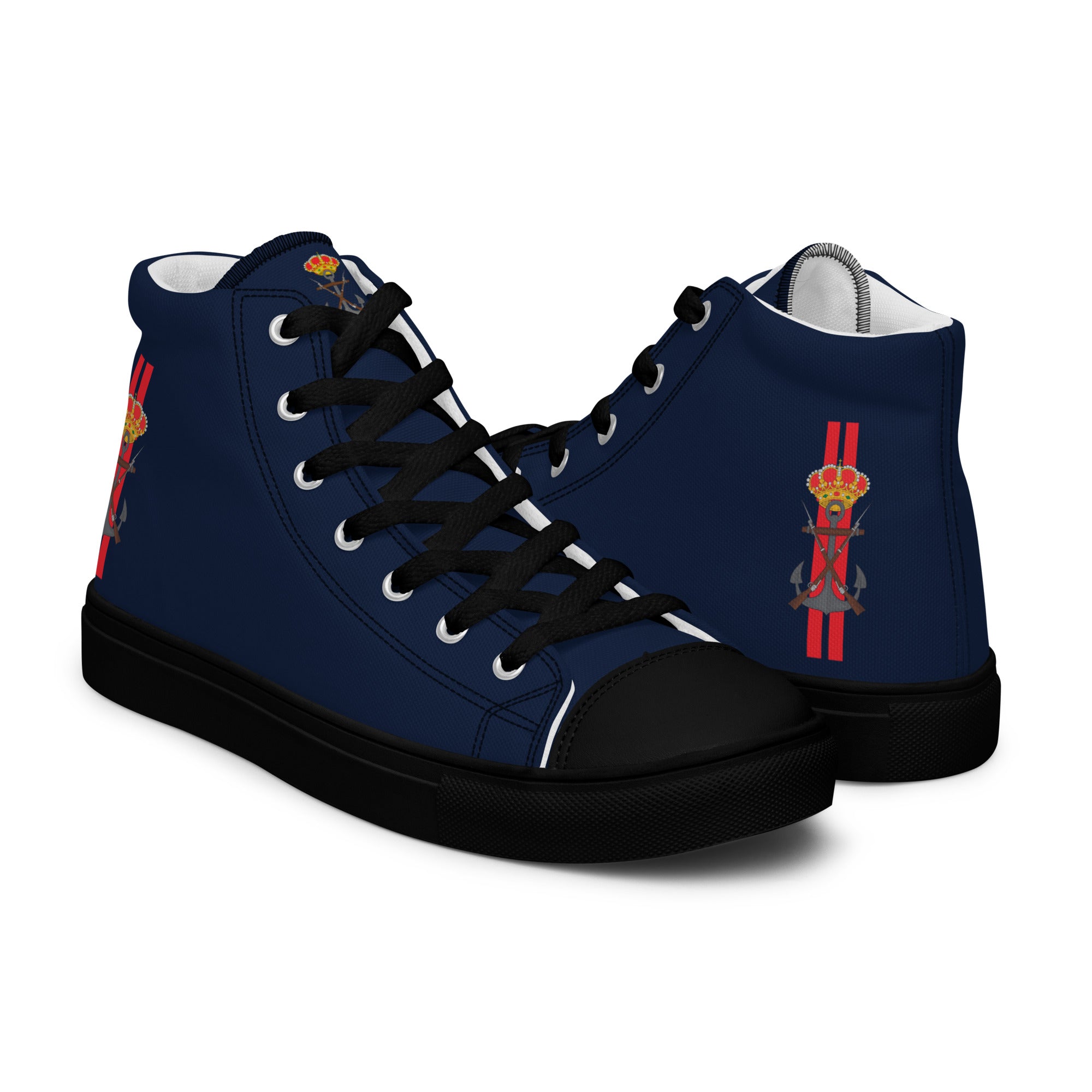 Zapatillas Infantería de Marina de lona de caña alta para hombre - LaFlamencadeBorgoña