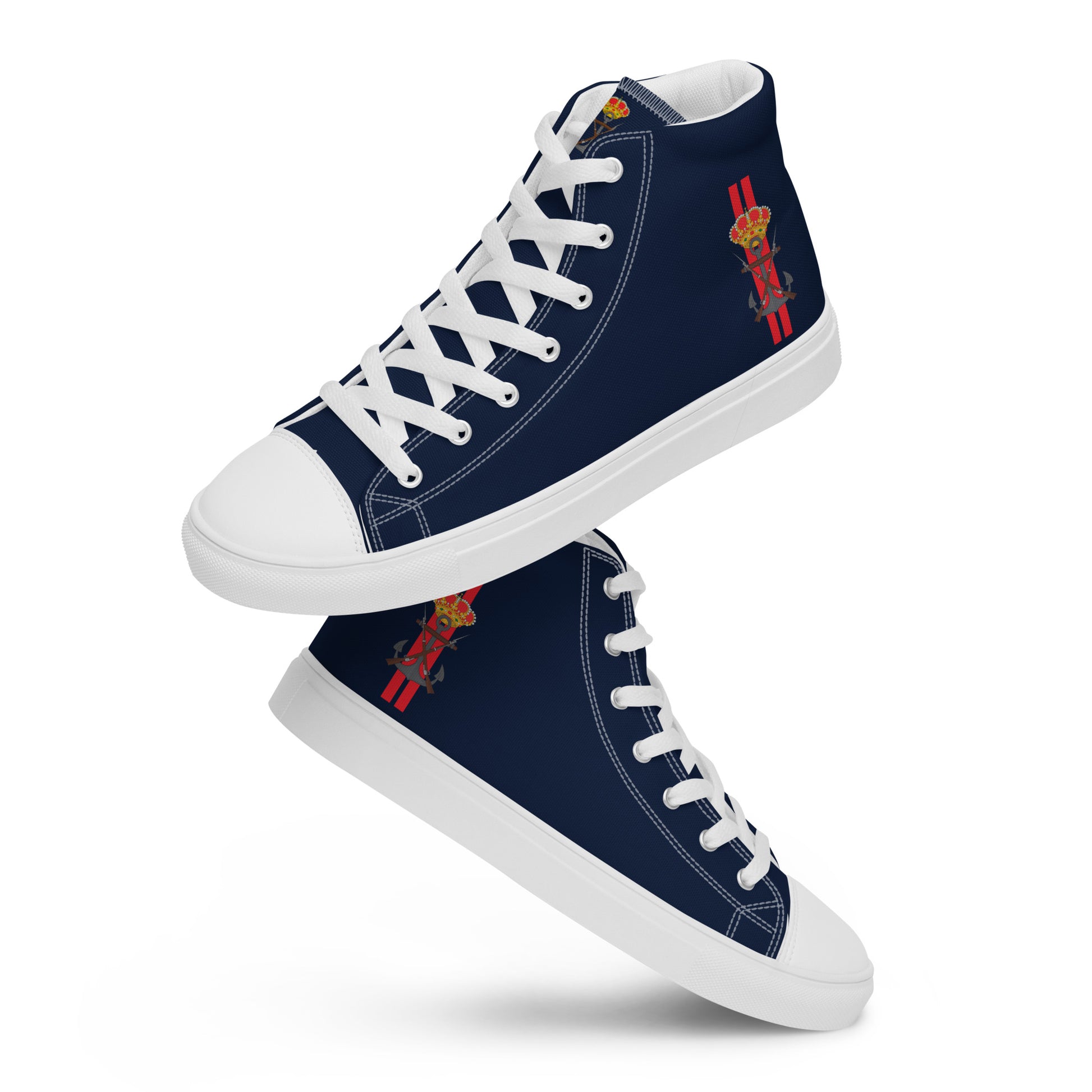 Zapatillas Infantería de Marina de lona de caña alta para hombre - LaFlamencadeBorgoña