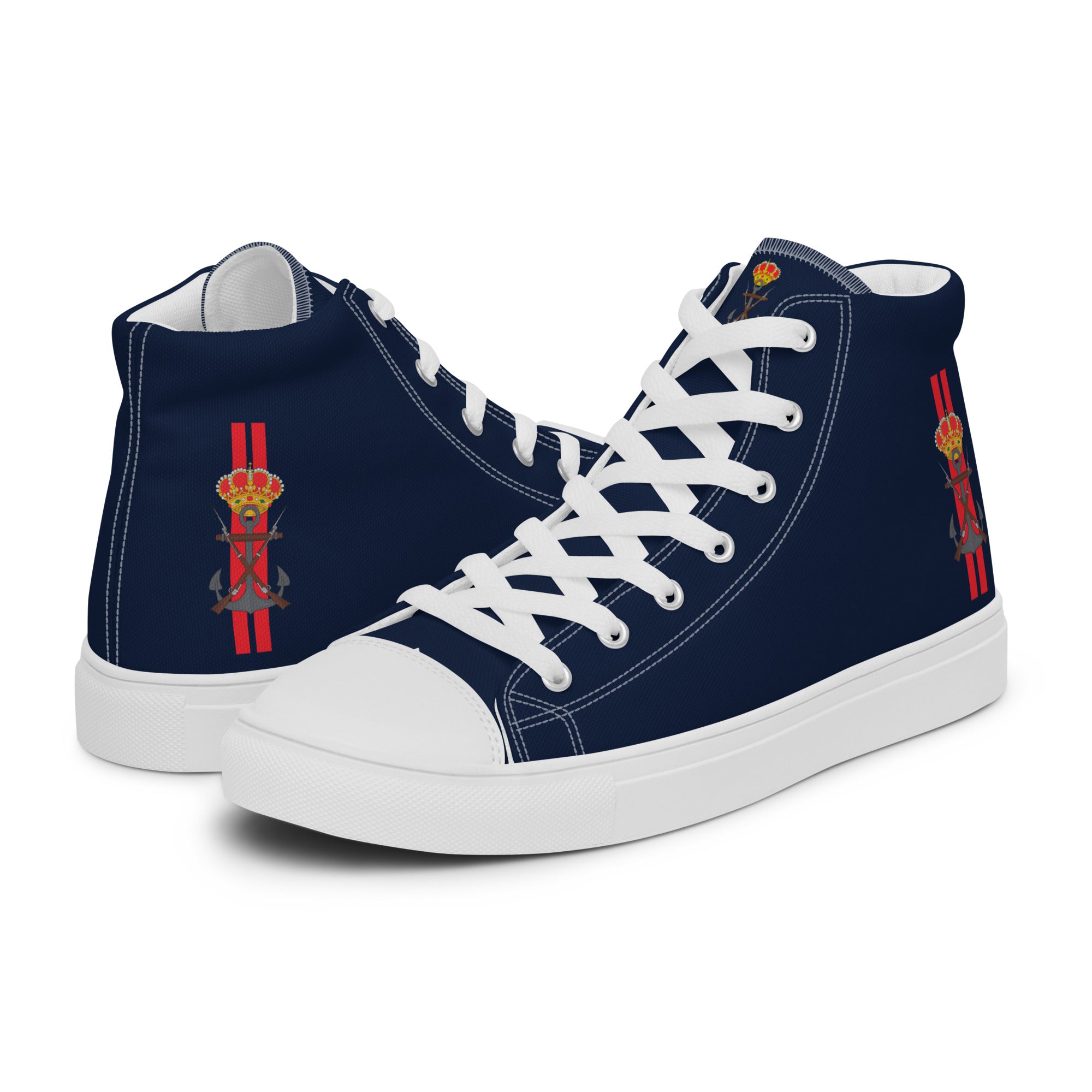Zapatillas Infantería de Marina de lona de caña alta para hombre - LaFlamencadeBorgoña