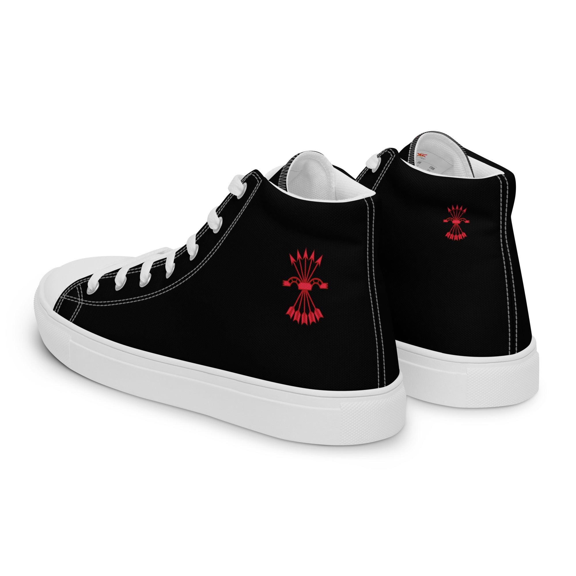 Comprar Zapatillas Falange de lona de caña alta para hombre Bandera España La Flamenca de Borgoña Patricia Muñoz VOX