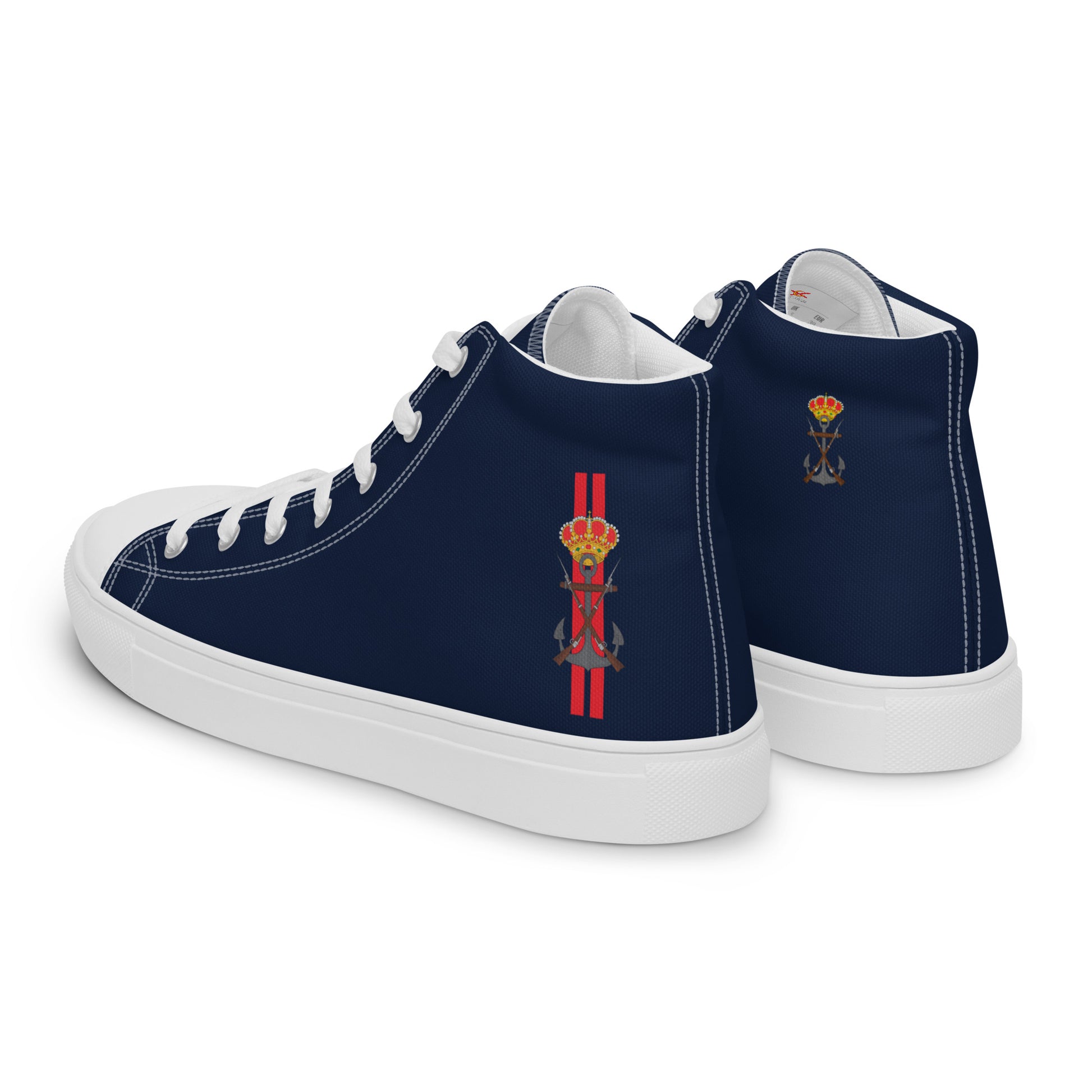Zapatillas Infantería de Marina de lona de caña alta para hombre - LaFlamencadeBorgoña