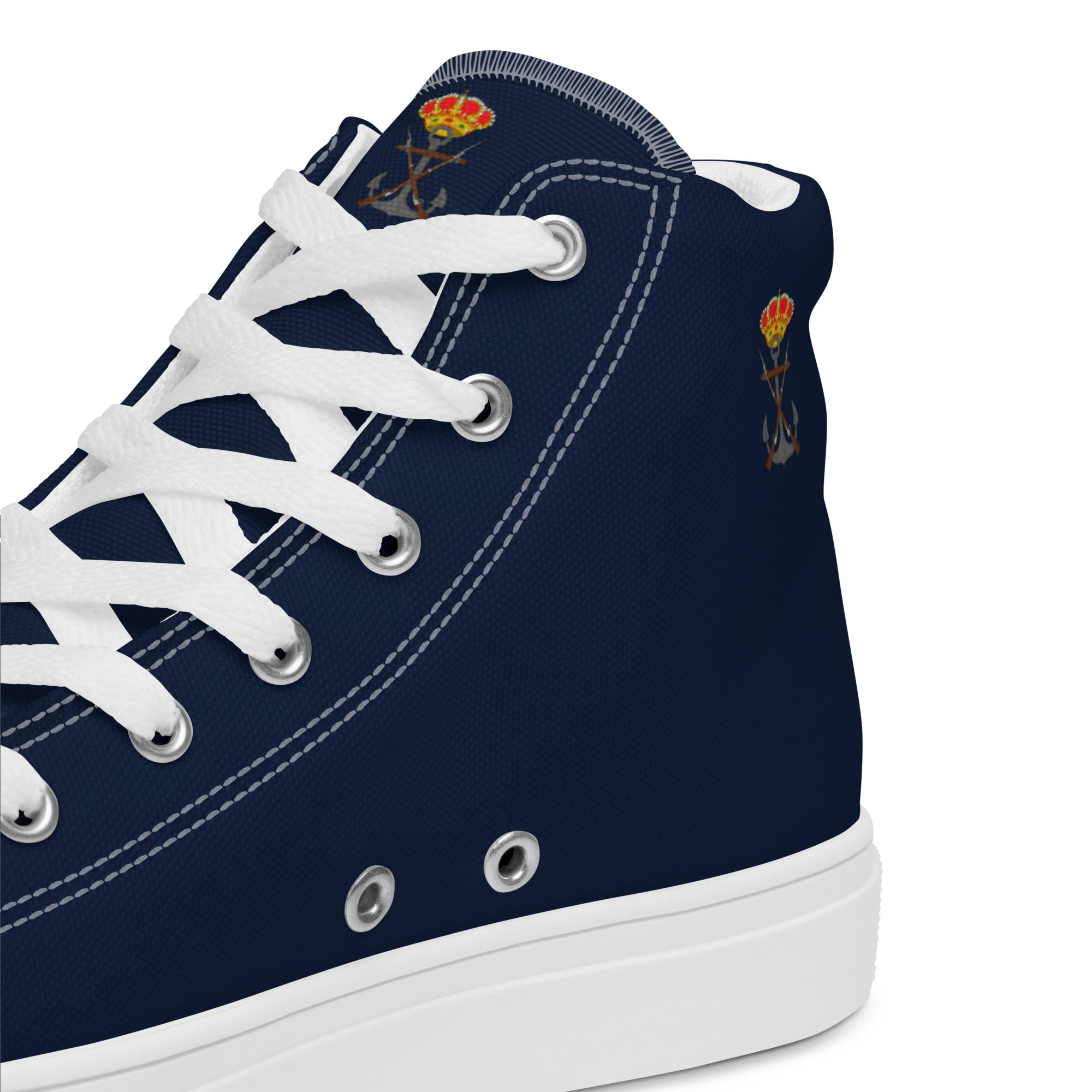 Zapatillas Infantería de Marina de lona de caña alta para hombre - LaFlamencadeBorgoña
