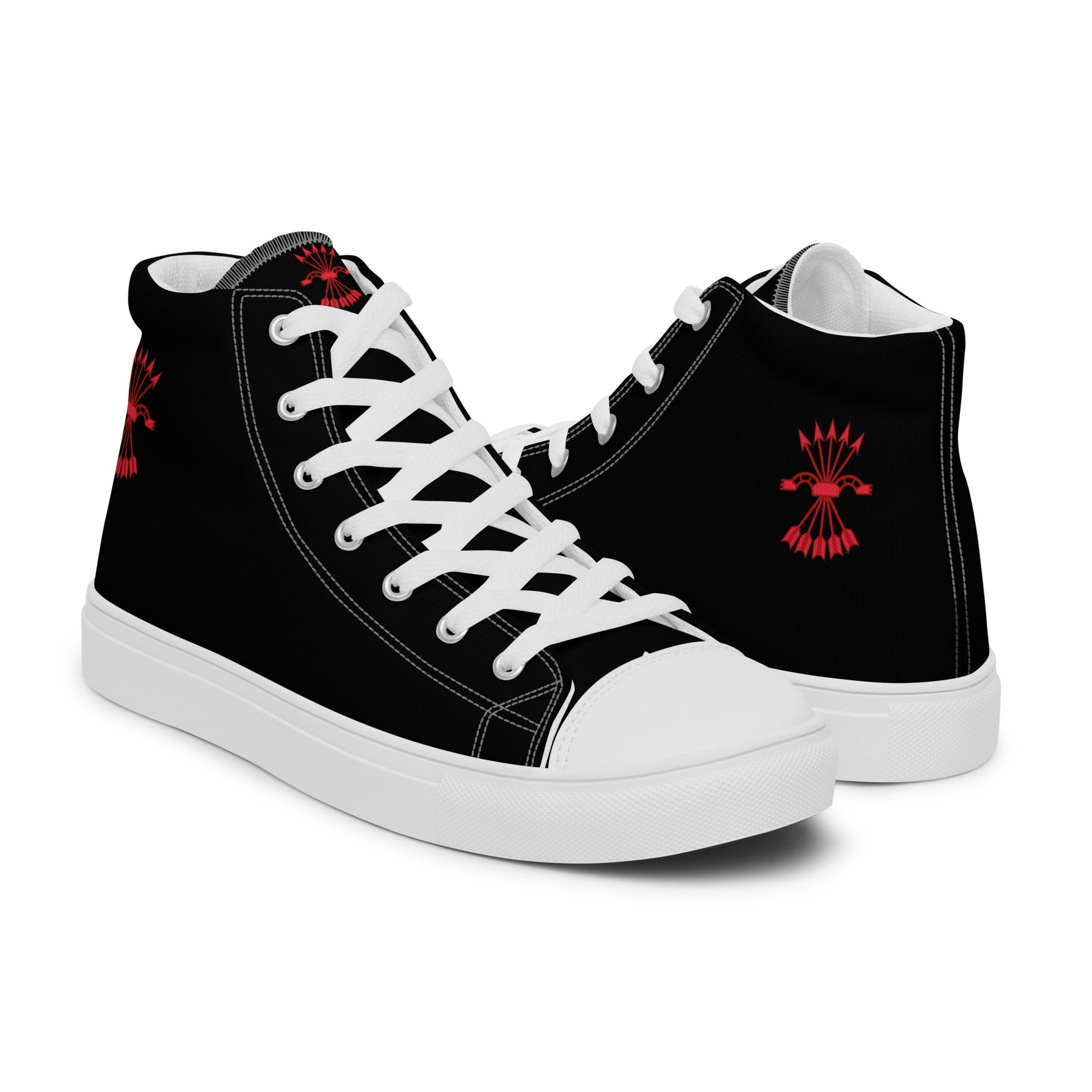 Comprar Zapatillas Falange de lona de caña alta para hombre Bandera España La Flamenca de Borgoña Patricia Muñoz VOX