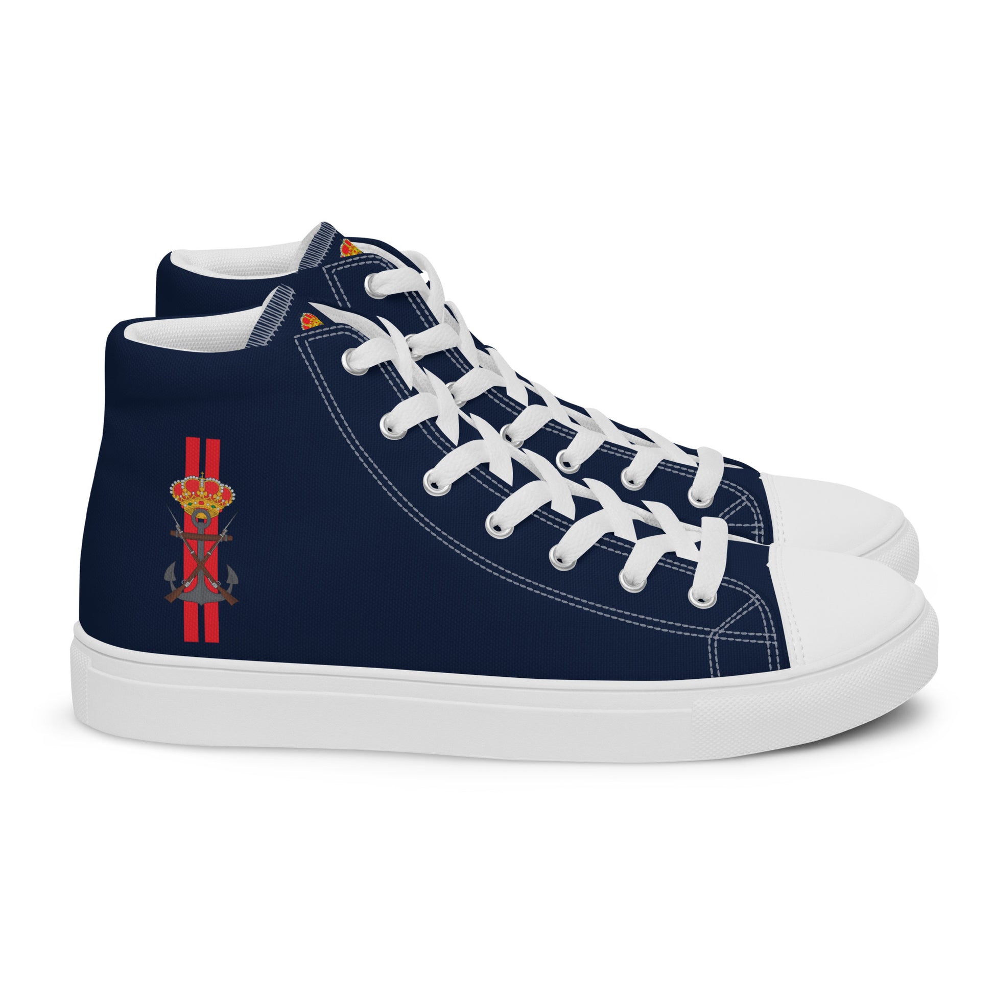 Zapatillas Infantería de Marina de lona de caña alta para hombre - LaFlamencadeBorgoña