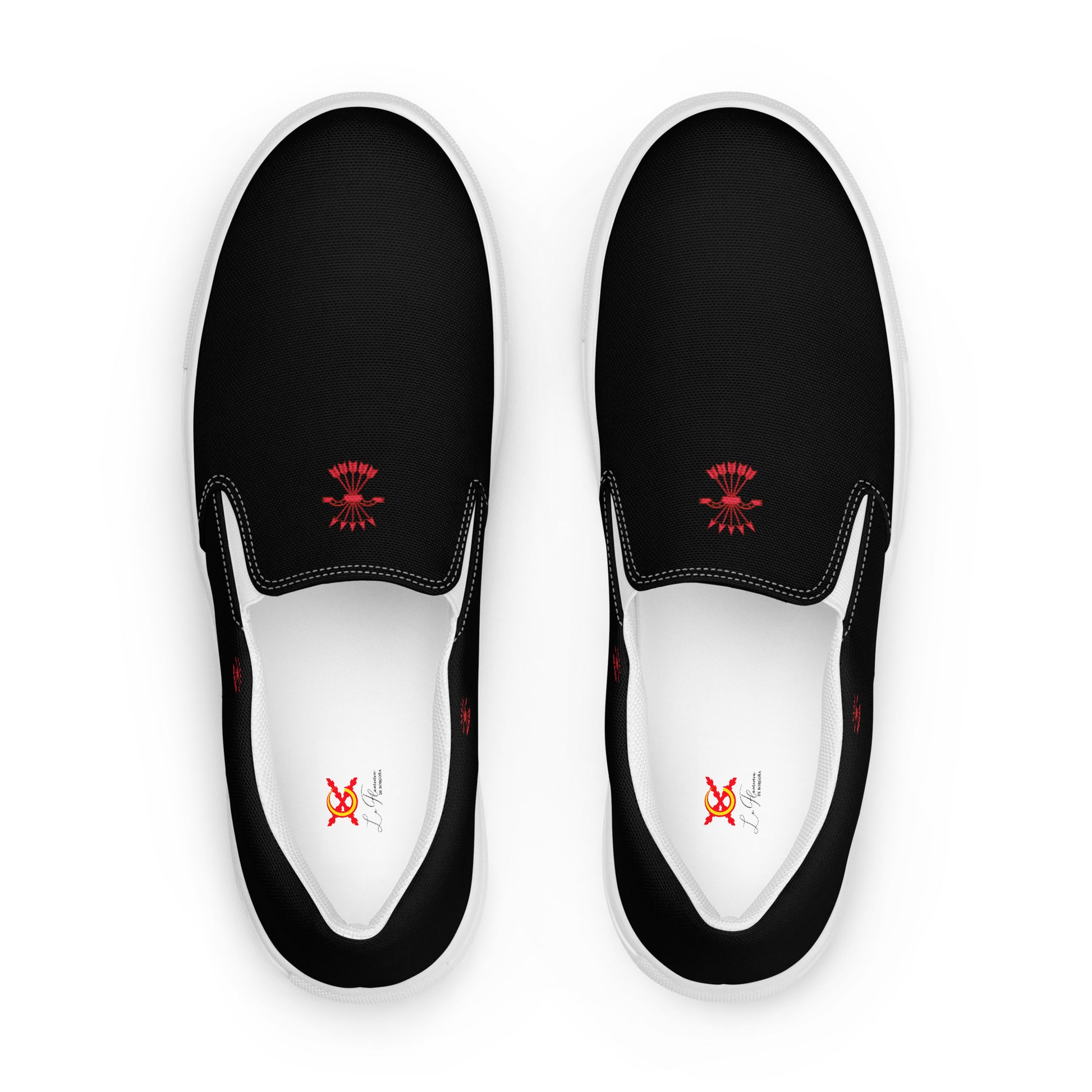 Comprar Zapatillas Falange de lona sin cordones para hombre Bandera España La Flamenca de Borgoña Patricia Muñoz VOX
