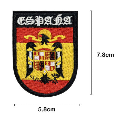 Gestickter thermoklebender Aufnäher mit spanischer Flagge