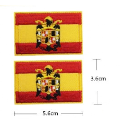 Gestickter thermoklebender Aufnäher mit spanischer Flagge