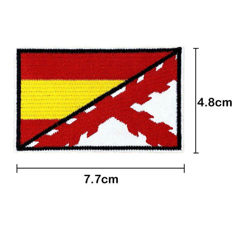Embroidered thermo-adhesive patch Flag of Spain and coat of arms