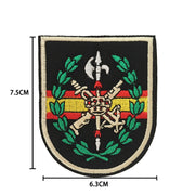 Parche Bordado con termoadhesivo Legión Española Subinspección forma de Escudo 7.5cm