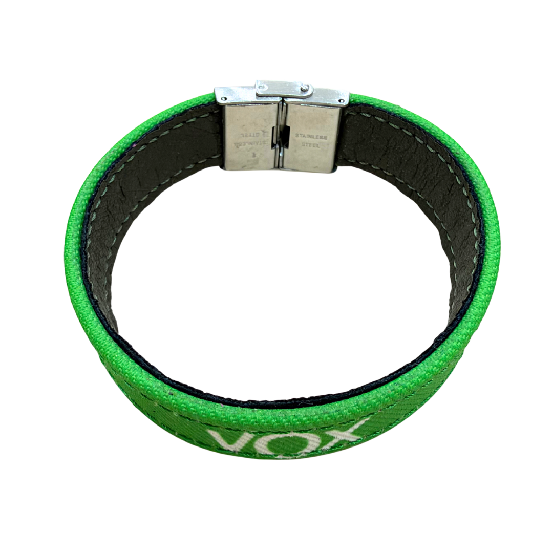 Pulsera piel VOX con lona estampada