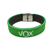 Pulsera piel VOX con lona estampada