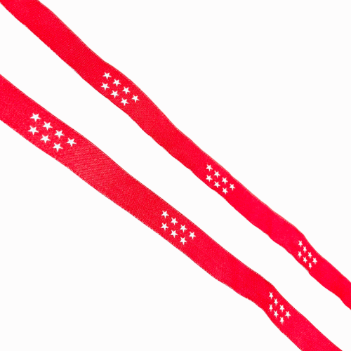 Pulsera de Tela Rosa Fucsia con Estrellas de la Comunidad de Madrid