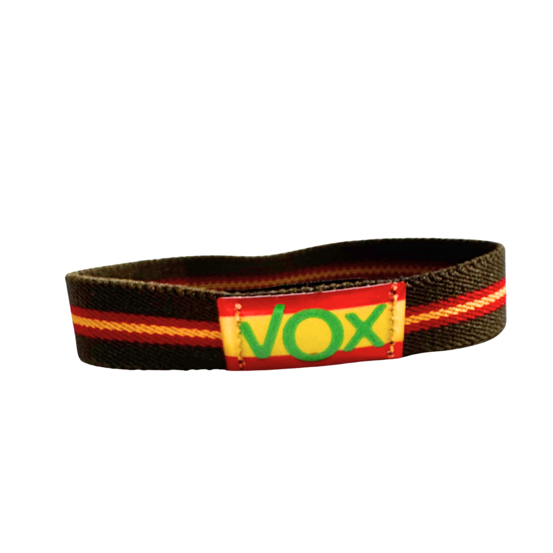 Blue elastic bull and Spanish flag bracelet