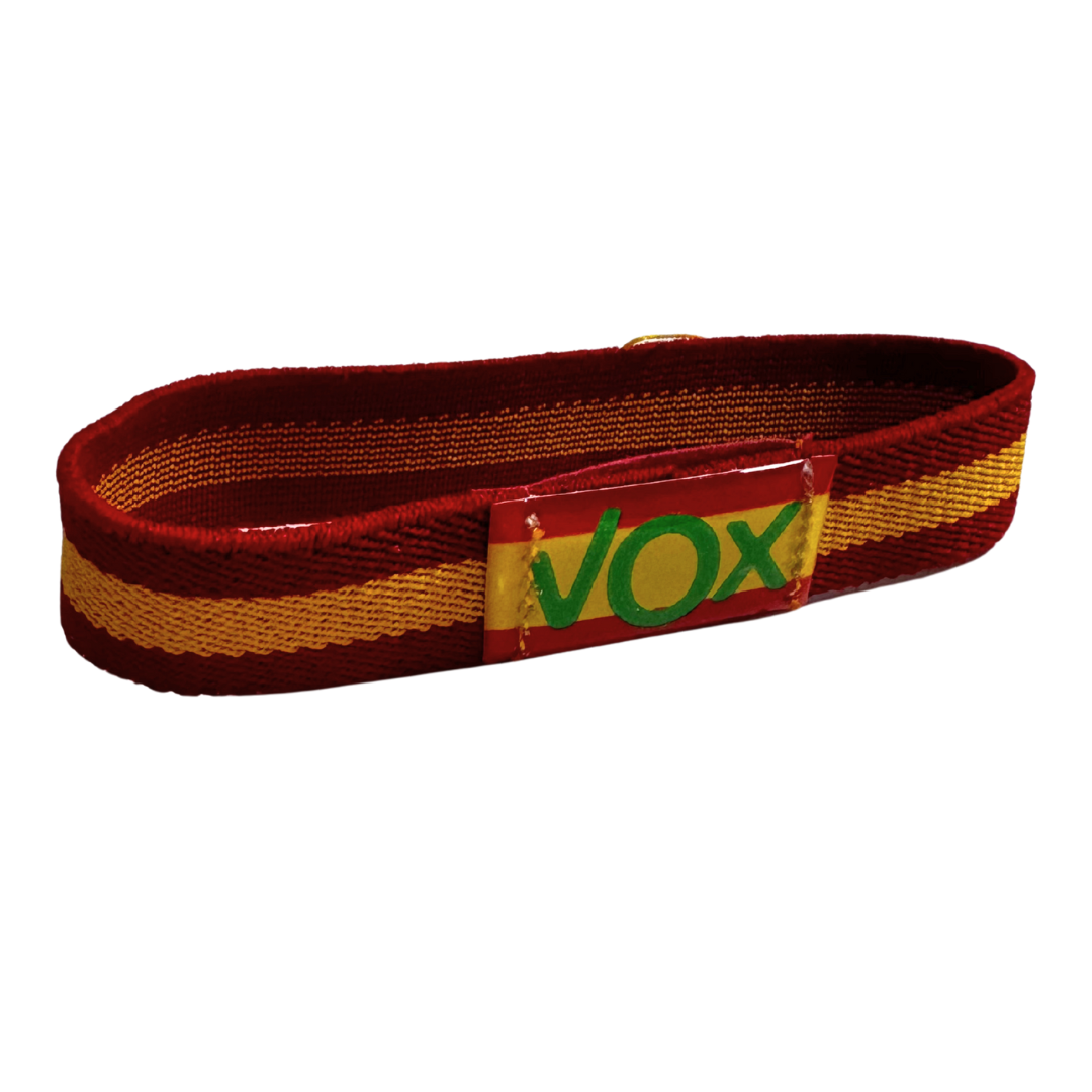 Blue elastic bull and Spanish flag bracelet