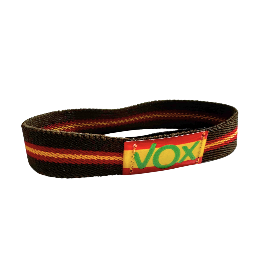 Blue elastic bull and Spanish flag bracelet