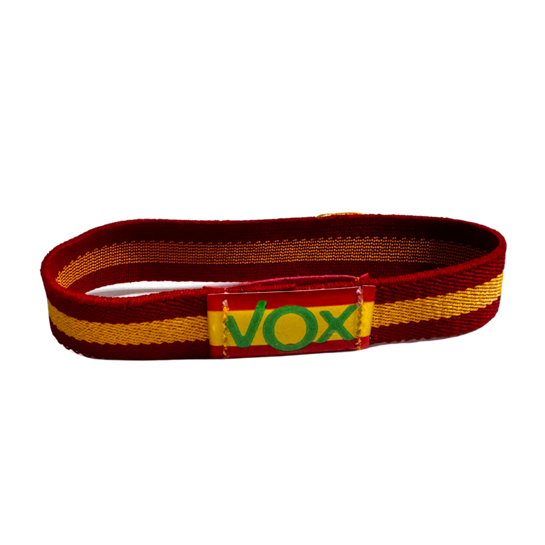 Blue elastic bull and Spanish flag bracelet