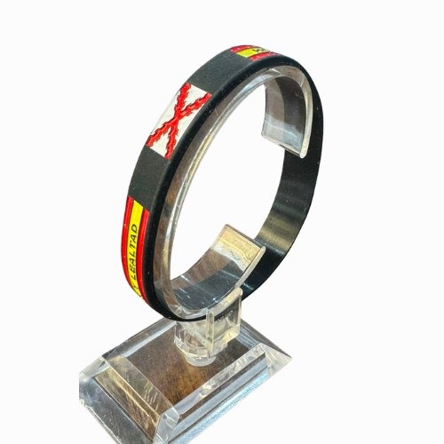 VOX Silikonarmband, grüne spanische Flagge