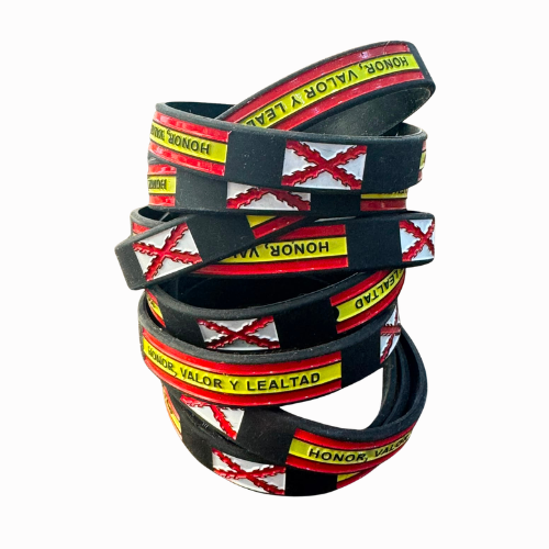 VOX Silikonarmband, grüne spanische Flagge