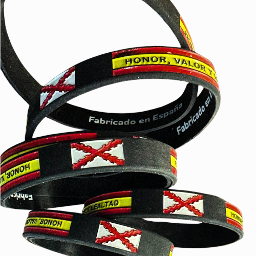 VOX Silikonarmband, grüne spanische Flagge