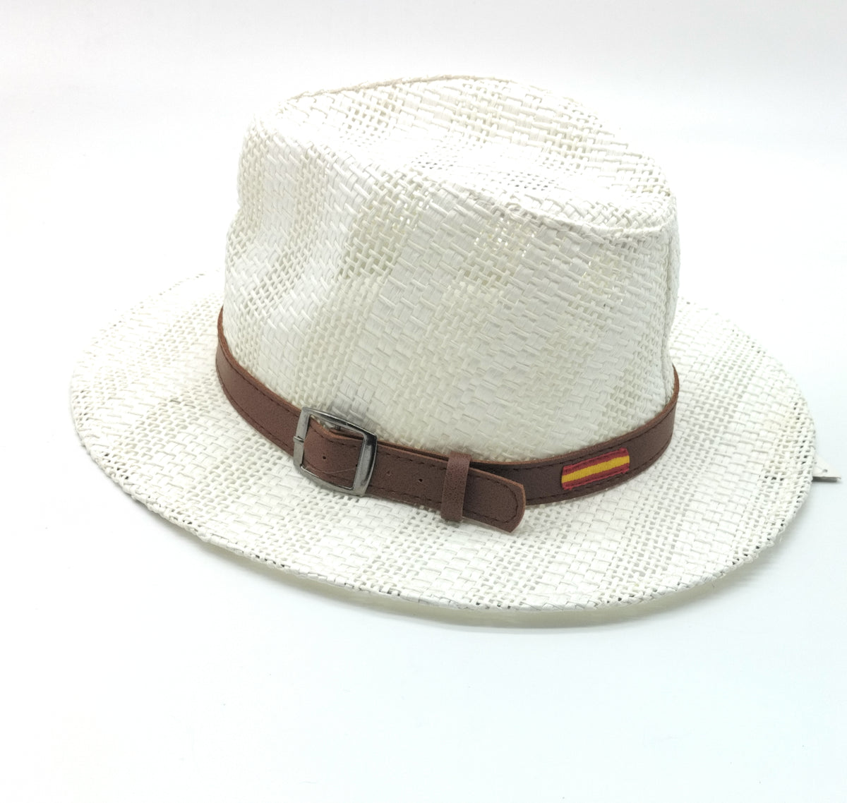 Sombrero Bandera de España blanco Calado - LaFlamencadeBorgoña