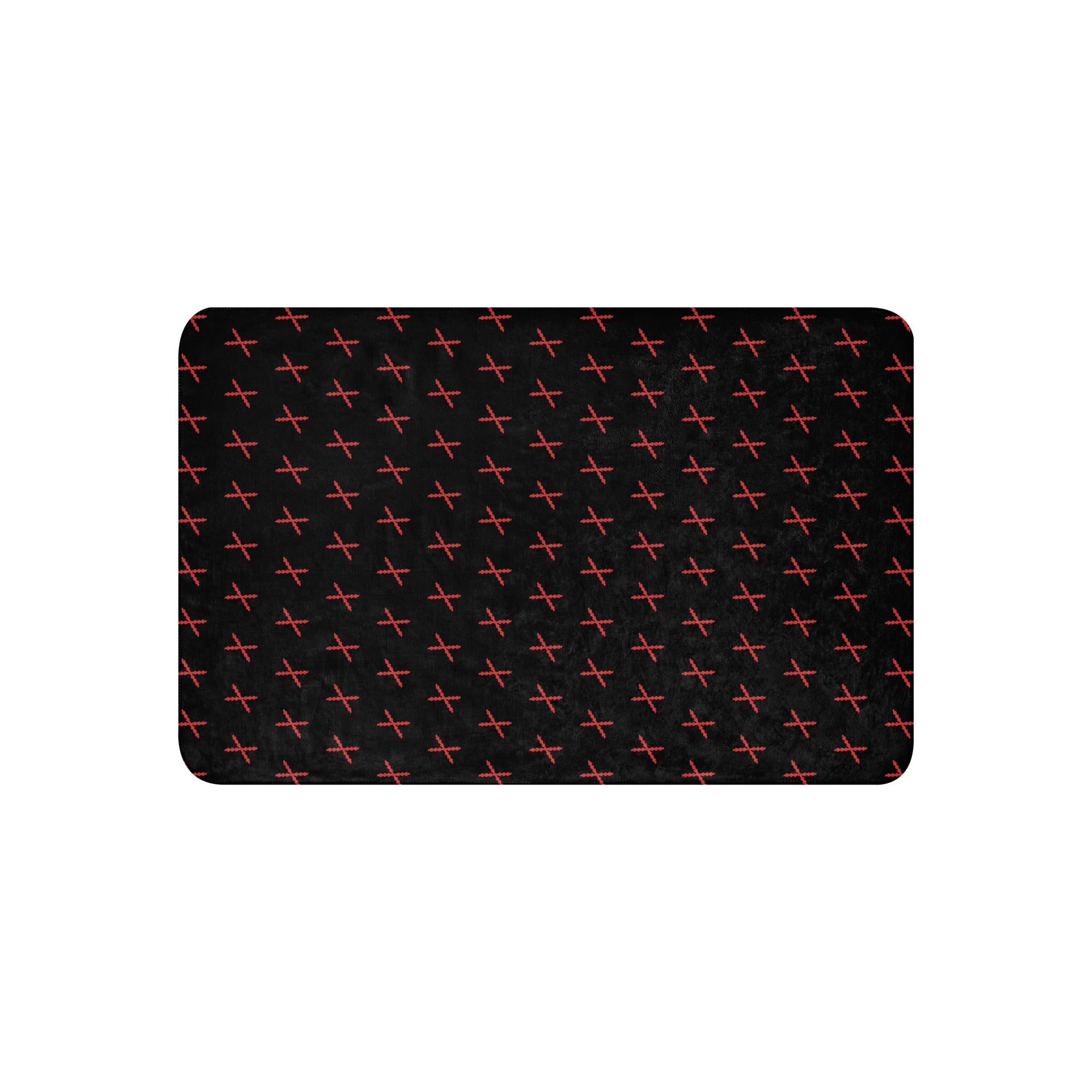 Manta sherpa Cruz de Borgoña mosaico negro - LaFlamencadeBorgoña