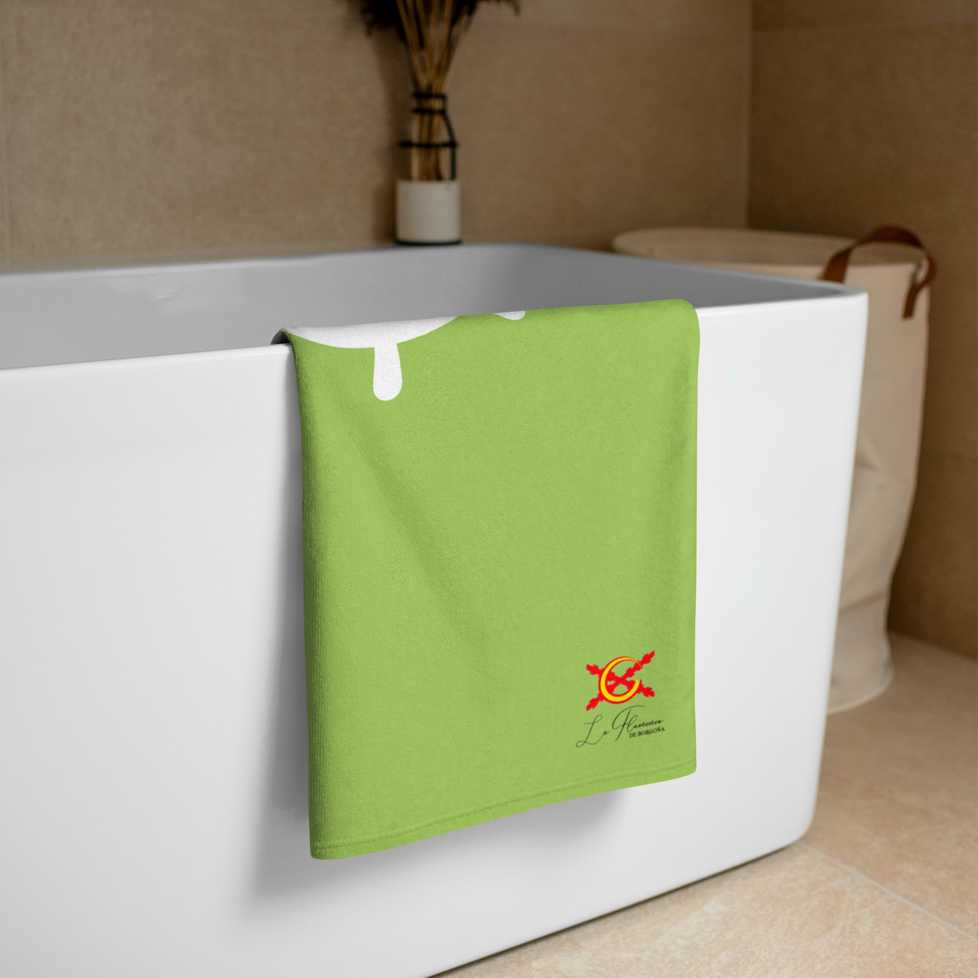 Toalla verde - Colección Alta Mar VIII - LaFlamencadeBorgoña
