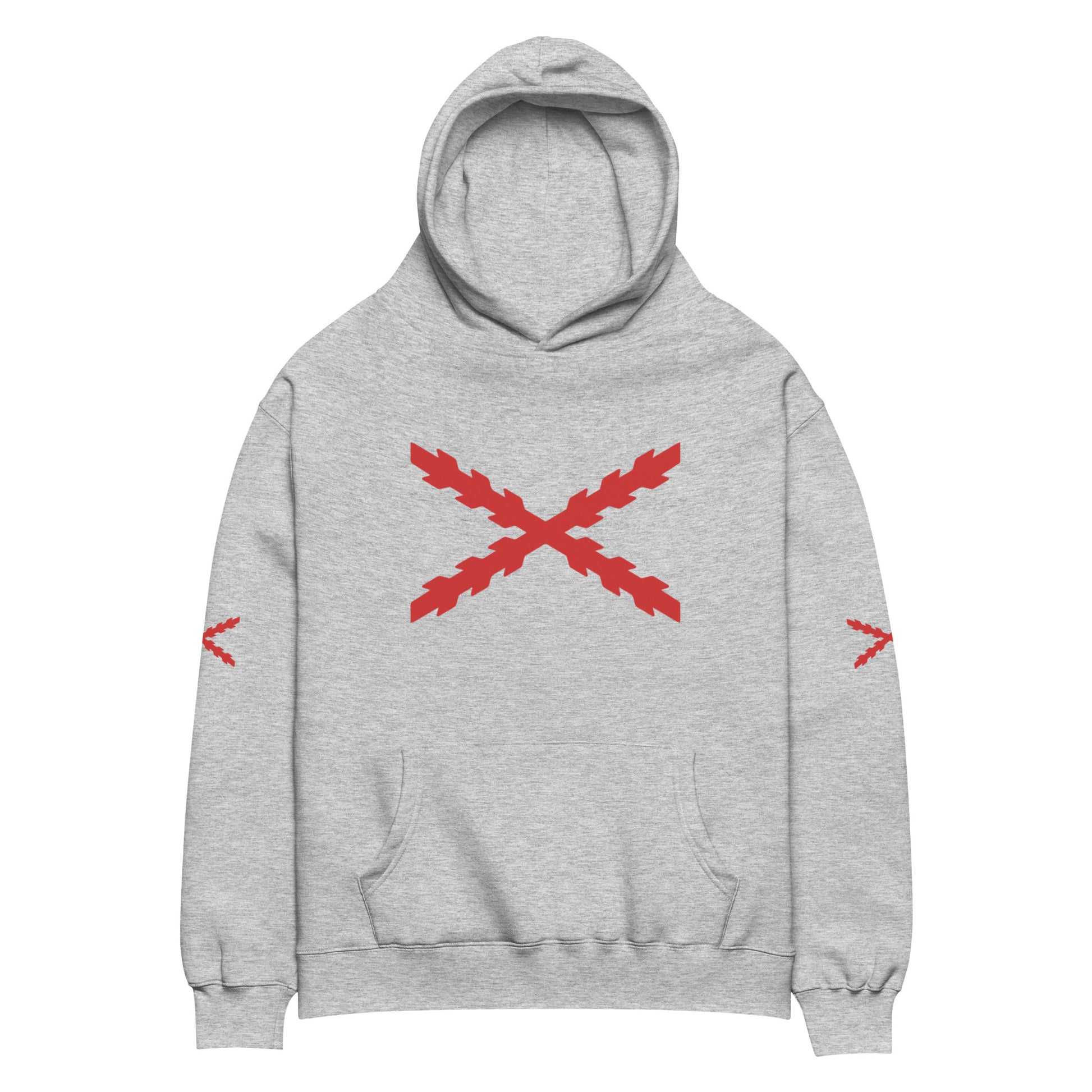 Sudadera Cruz de Borgoña oversize unisex - LaFlamencadeBorgoña