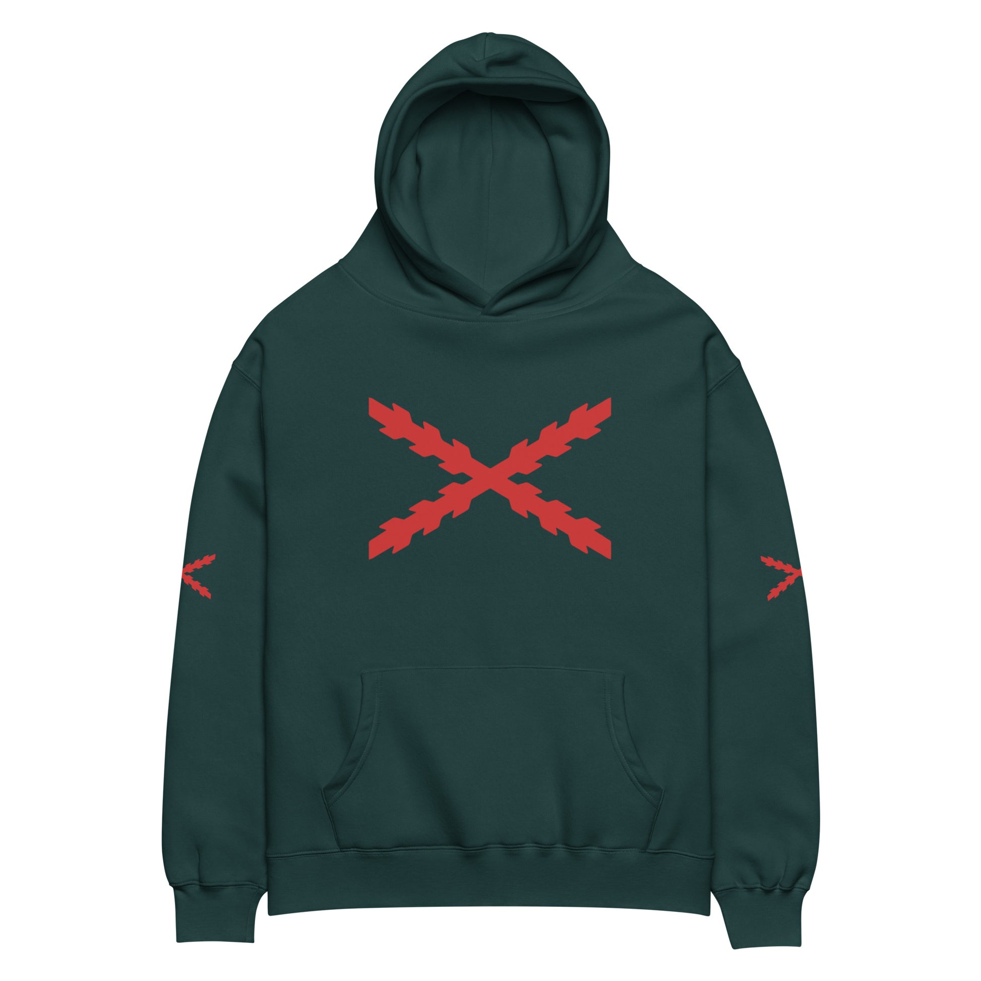 Sudadera Cruz de Borgoña oversize unisex - LaFlamencadeBorgoña