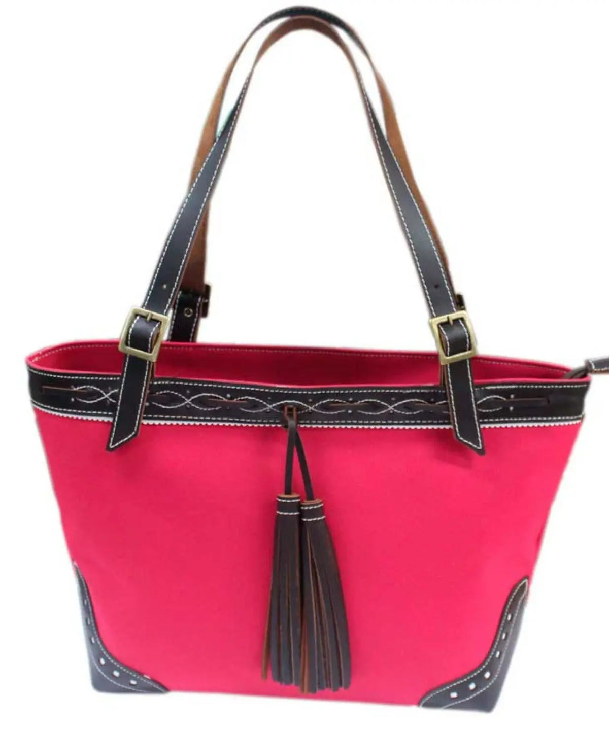 Comprar Bolso TOTE shopping rosa capote piel picados La Flamenca de Borgoña, Bandera de España, Cruz de Borgoña, Patricia Muñoz, VOX, Santiago Abascal 