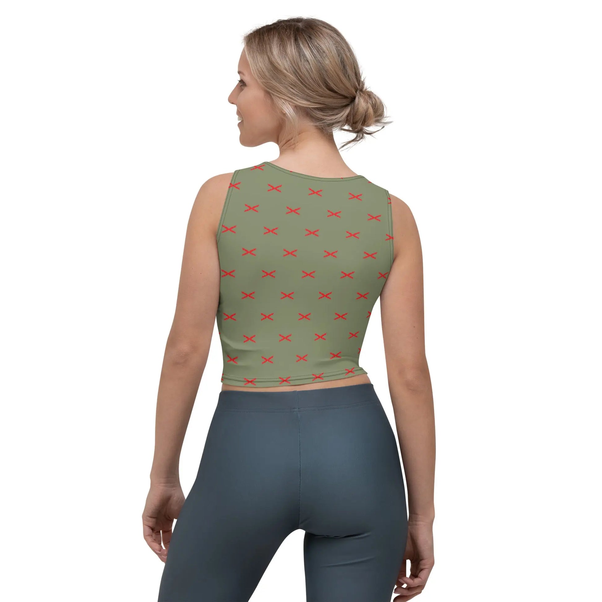Comprar Camiseta Top Cruz de Borgoña verde Bandera España La Flamenca de Borgoña Patricia Muñoz VOX