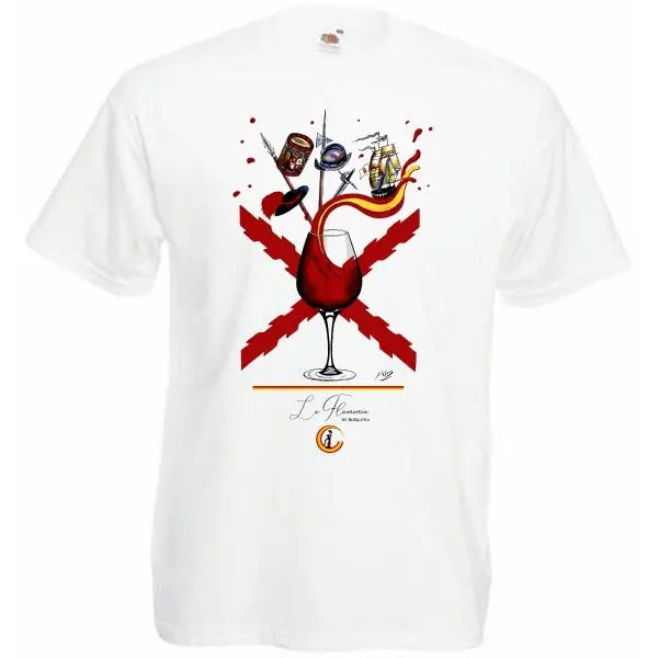 Comprar Camiseta infantil Brindis de los Tercios - delante y detrás Bandera España La Flamenca de Borgoña Patricia Muñoz VOX