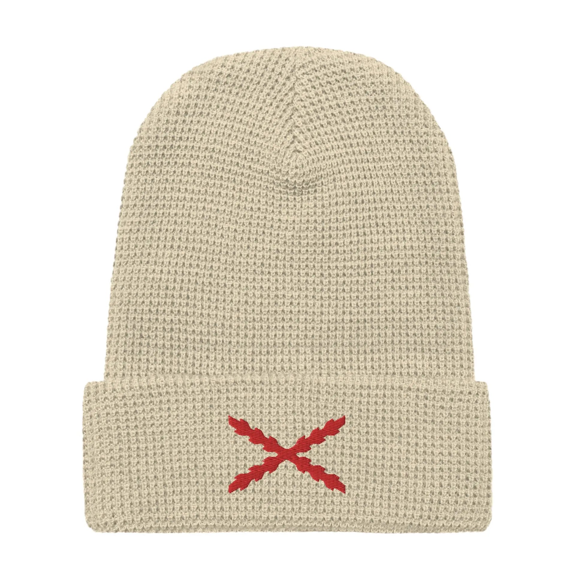 Comprar Gorro Cruz de Borgoña de punto gofrado Bandera España La Flamenca de Borgoña Patricia Muñoz VOX