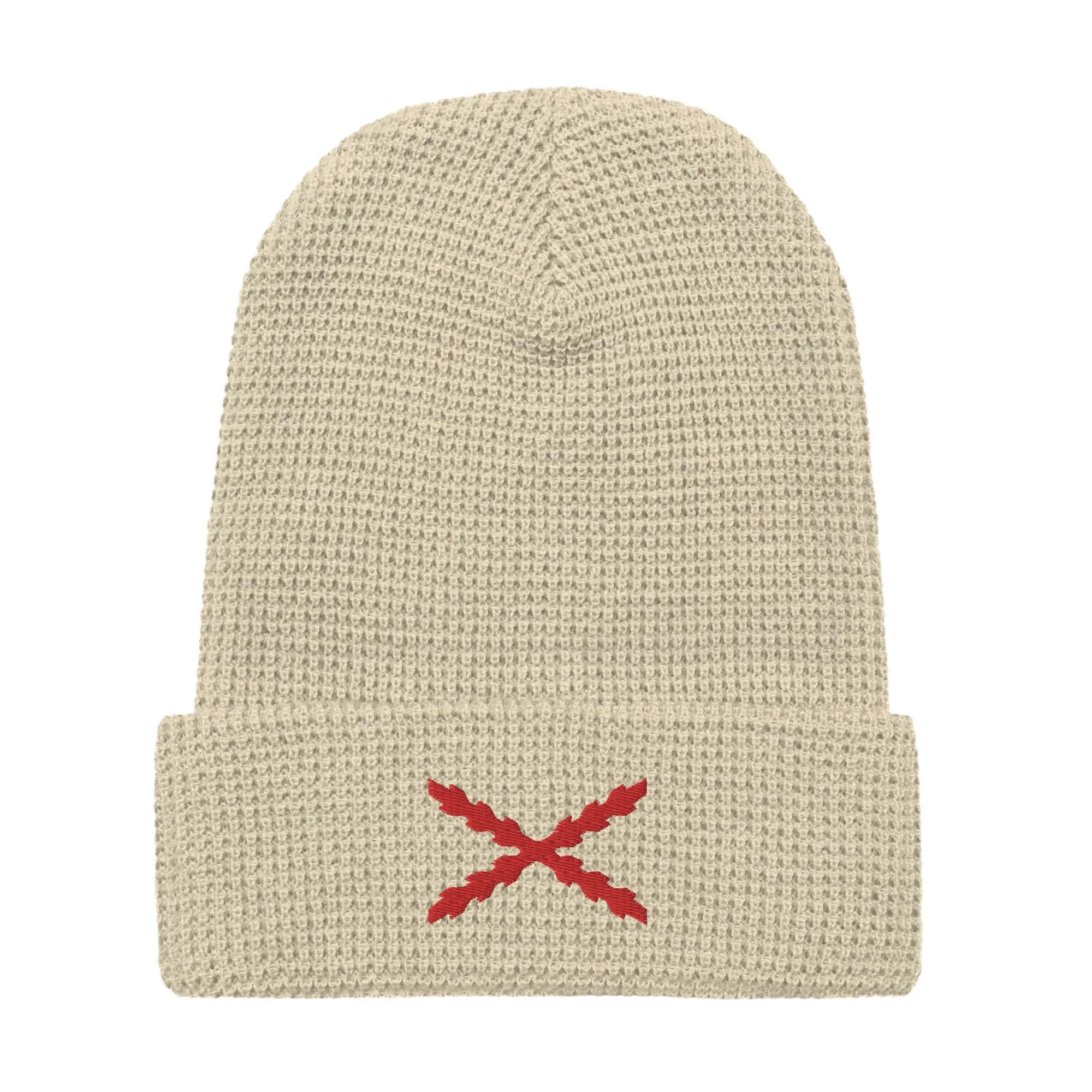 Comprar Gorro Cruz de Borgoña de punto gofrado Bandera España La Flamenca de Borgoña Patricia Muñoz VOX