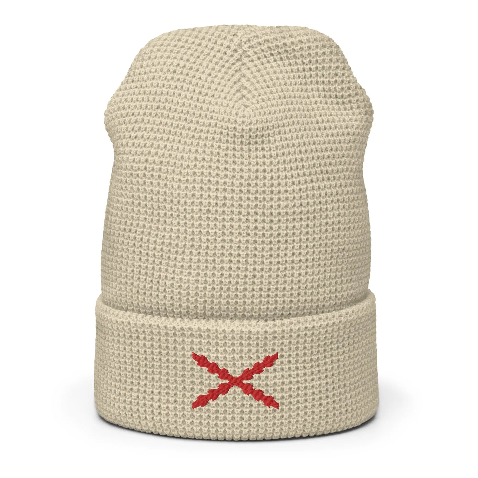 Comprar Gorro Cruz de Borgoña de punto gofrado Bandera España La Flamenca de Borgoña Patricia Muñoz VOX