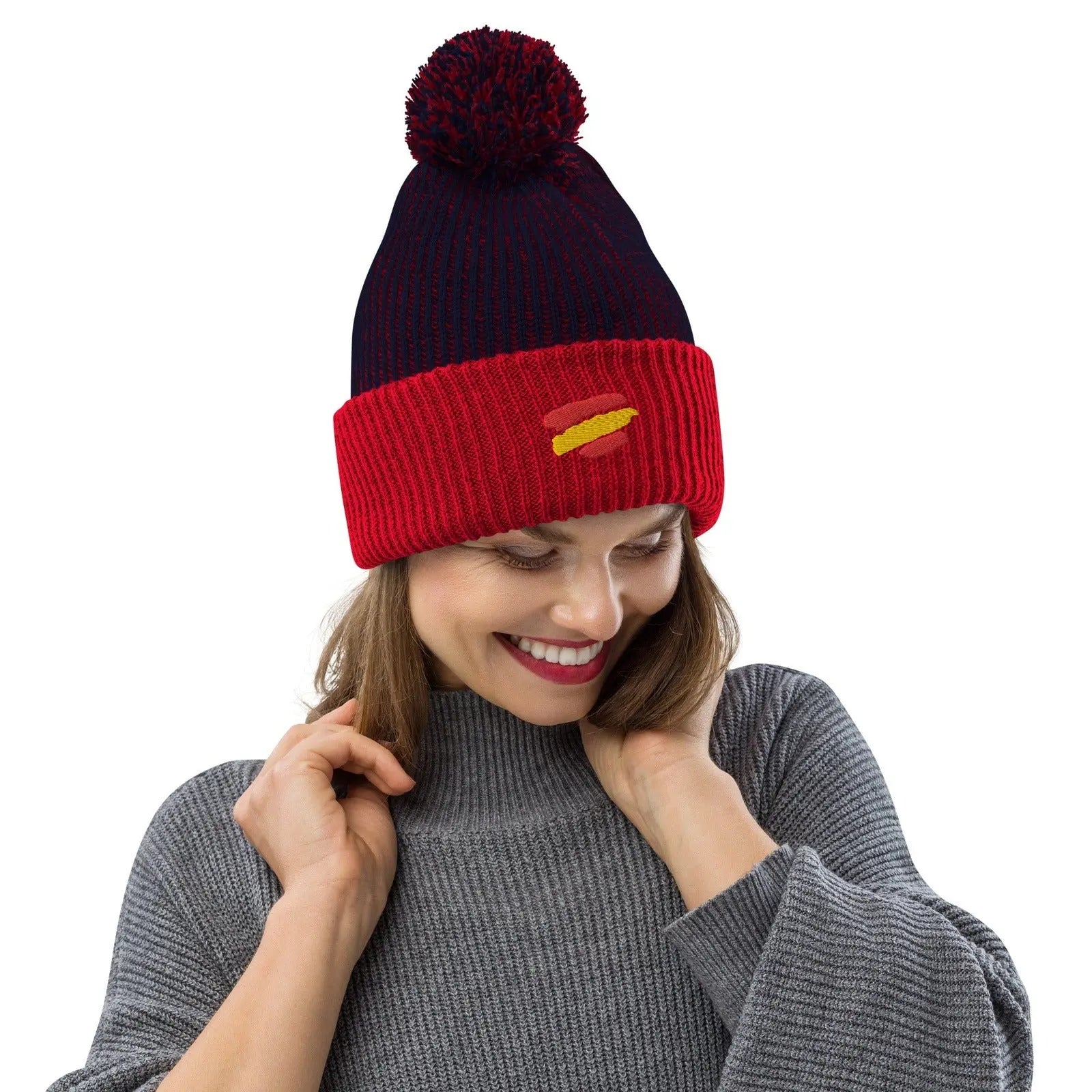 Comprar Gorro de España con pompón Bandera España La Flamenca de Borgoña Patricia Muñoz VOX