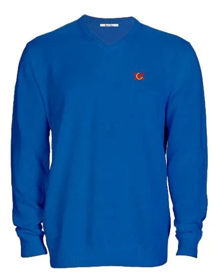 Comprar Jersey Bandera España hombre cuello pico azul Bandera España La Flamenca de Borgoña Patricia Muñoz VOX
