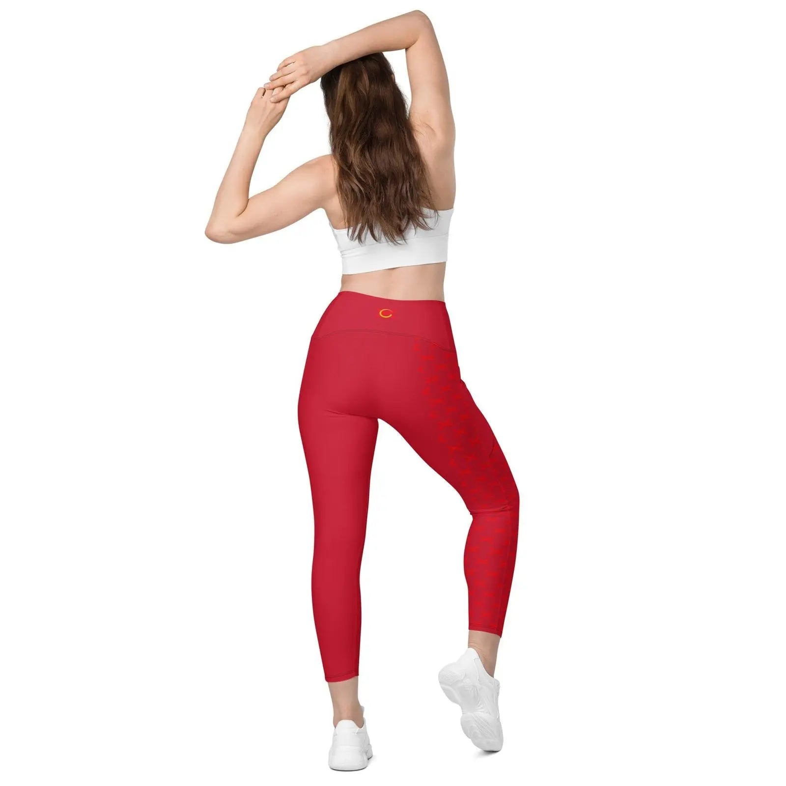 Comprar Leggins Bandera de España mujer cintura cruzada con bolsillos Bandera España La Flamenca de Borgoña Patricia Muñoz VOX