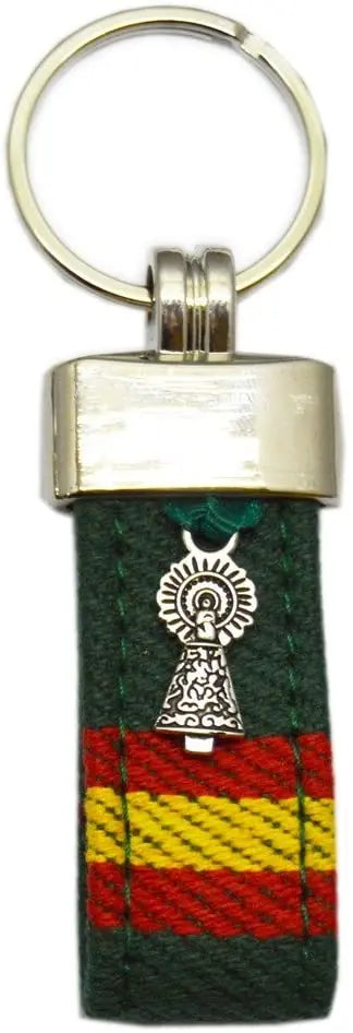 Comprar Llavero Virgen del Pilar Bandera España La Flamenca de Borgoña Patricia Muñoz VOX