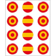 Comprar Pegatina silicona Bandera España franja circular 11 mm (1 unidad) Bandera España La Flamenca de Borgoña Patricia Muñoz VOX