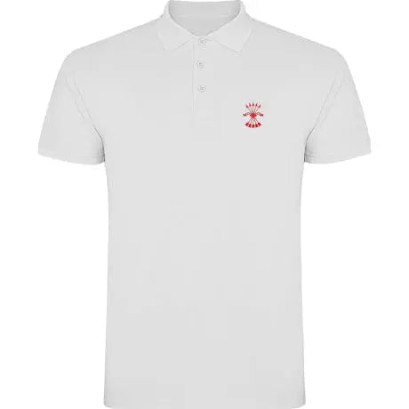 Comprar Polo Falange blanco hombre Bandera España La Flamenca de Borgoña Patricia Muñoz VOX