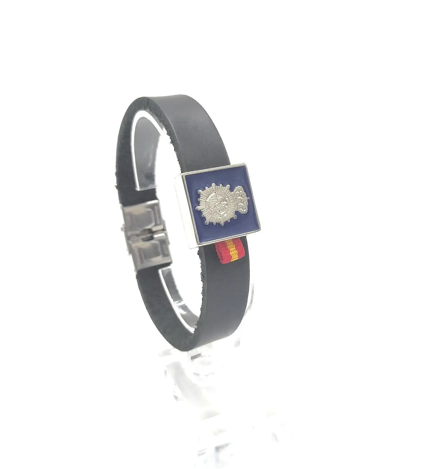 Comprar Pulsera piel Cuerpo Nacional de Policí­a Bandera España La Flamenca de Borgoña Patricia Muñoz VOX